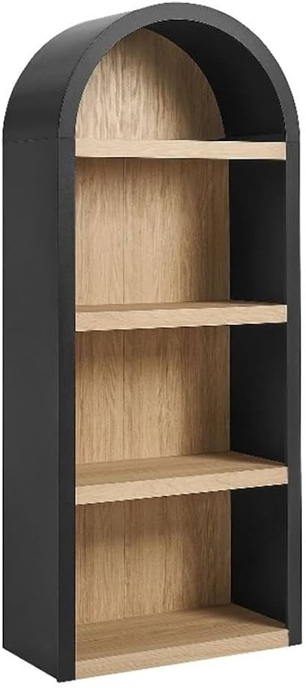Modway Caleb Arched Bookcase with 4-Tier Open Shelves in Black - Wood Blend Display Bookcase for ... | Amazon (US)