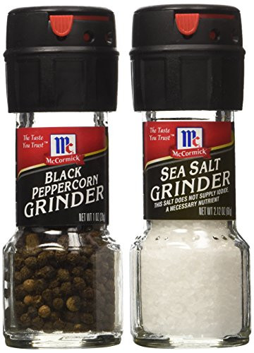 Seasoning Bundle - 2 Items: McCormick Sea Salt Grinder 2.12 Oz. & Black Peppercorn Grinder 1.0 Oz | Amazon (US)