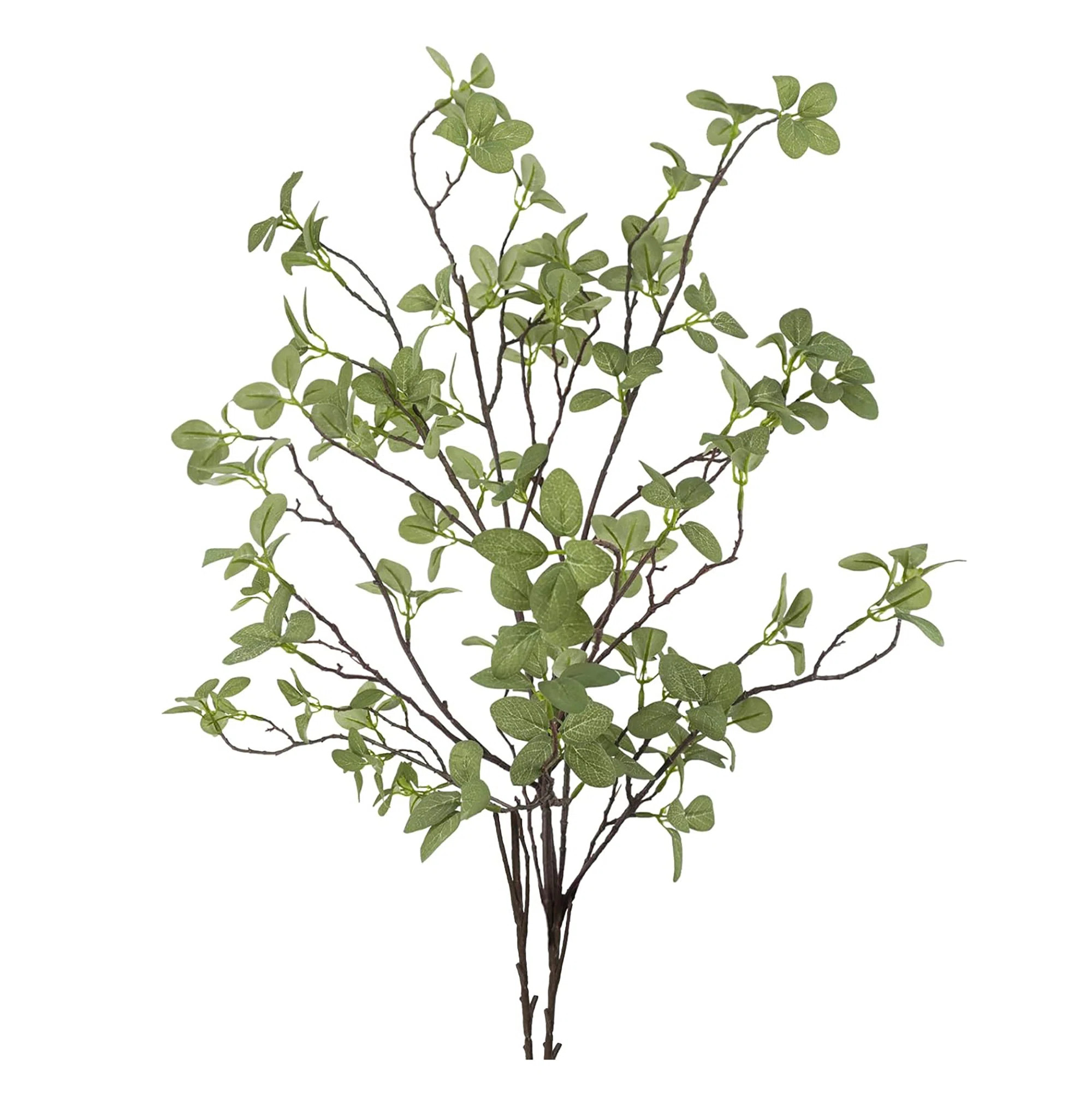 Dakota Fields 2 Pcs Artificial Greenery Stems,  Fake Plants Branches Faux Greenery Ficus Twig Lea... | Wayfair North America