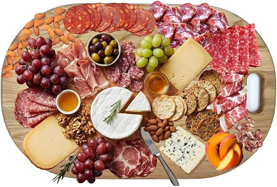 LUX Extra Large 20.5 inche American Oak Wood Oversized Serving & Charcuterie Board 20.5" x 13"| O... | Amazon (US)