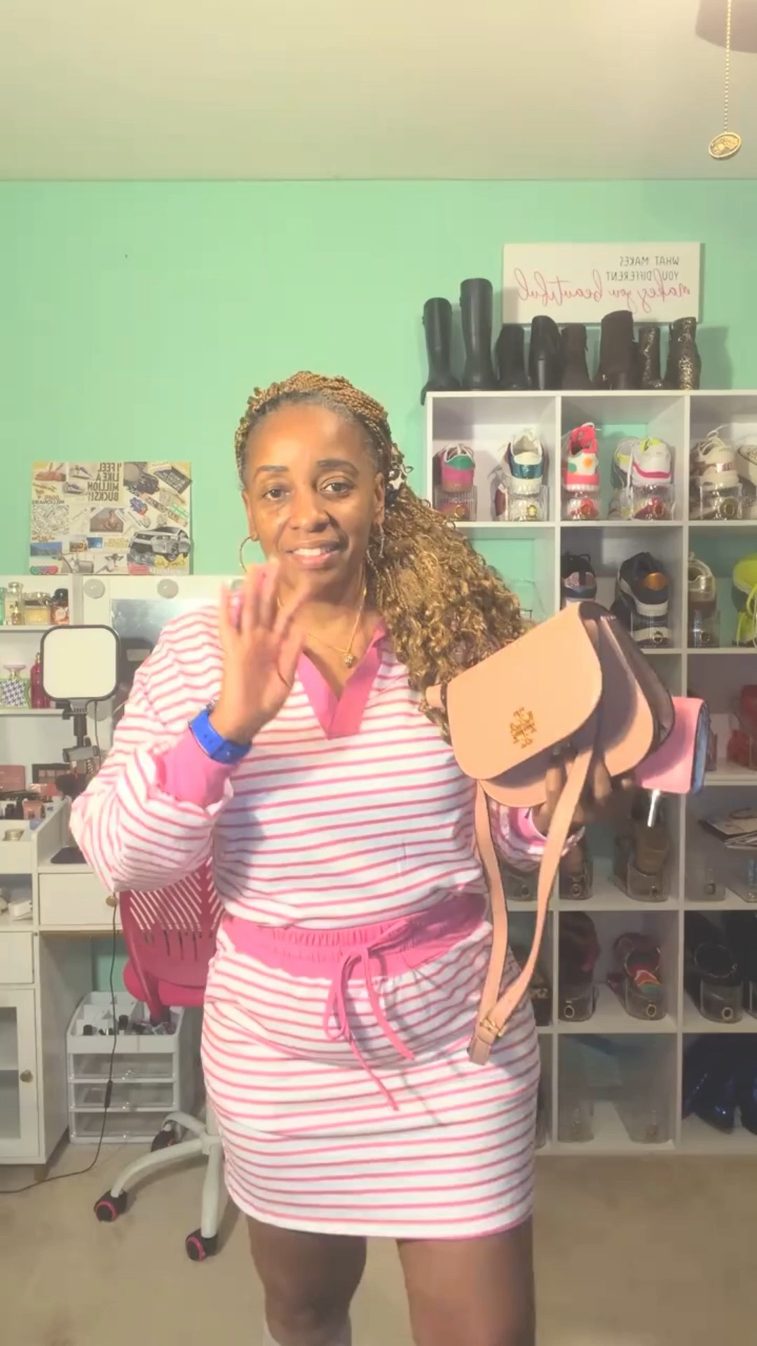 Day 11/30: Wearing What’s in My Closet 💕✨

Serving you pink + white stripes and pure confidence today! This look is giving comfy, cute, and “I didn’t even try… but still ate” energy.

This Amazon find? Under $40 and doing ALL the work 👏🏽
Paired it with my classic Tory Burch bag (because we love a little luxury moment), pink & white Chucks for that laid-back vibe, and my MJ socks to seal the deal.

Proof that style isn’t about spending big—it’s about putting it together RIGHT. 😉

Catch me outside looking like a whole vibe.
Stay tuned… Day 12 is coming 👀🔥

#LTKU #LTKgrwm #LTKootd