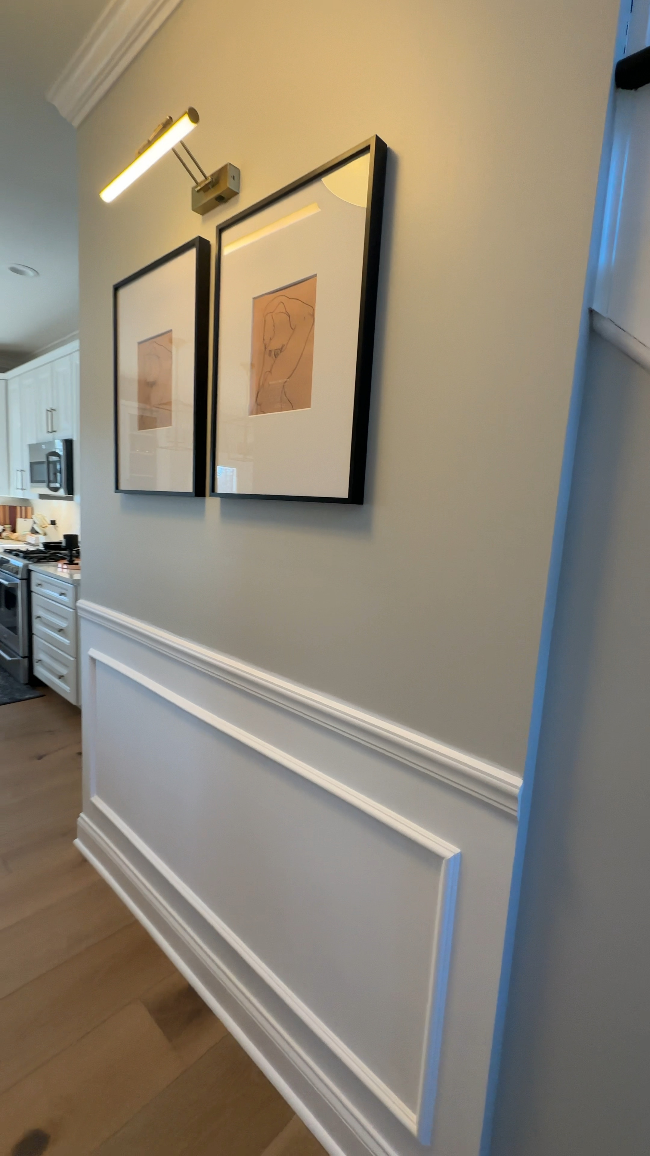 Easy DIY chair rail with decorative molding to dress up any blank wall! Below is everything I used here and it was a simple weekend project! 

#LTKhome