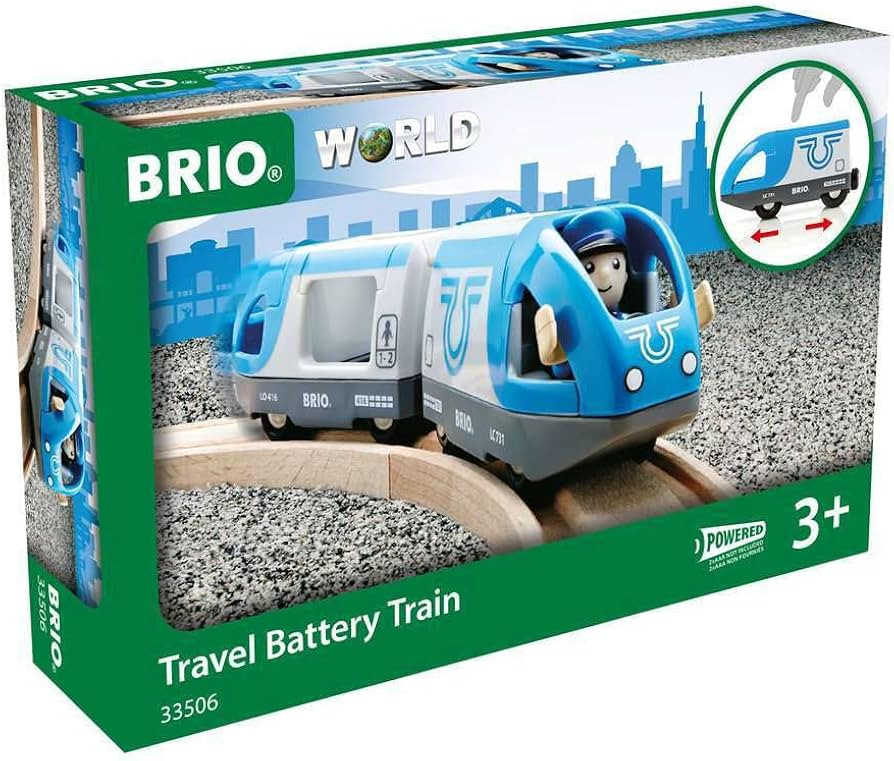BRIO World - 33506 Travel Battery Train | 3-Piece, Battery-Operated Toy Train Set | Ideal for Kid... | Amazon (US)