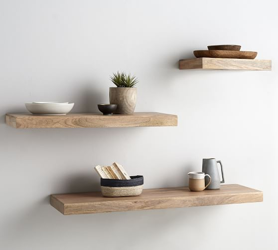 Brighton Floating Wood Shelves | Pottery Barn (US)