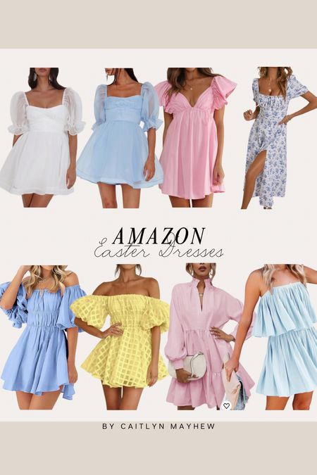 last minute affordable Easter dresses from Amazon. under $50. these would also be adorable for a gender reveal party, baby shower, or spring wedding! linking some rompers as well 

#LTKsalealert #LTKfindsunder100 #LTKfindsunder50
