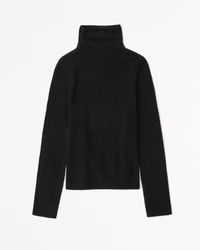 Women's Merino Wool-Blend Turtleneck Sweater | Women's Tops | Abercrombie.com | Abercrombie & Fitch (US)