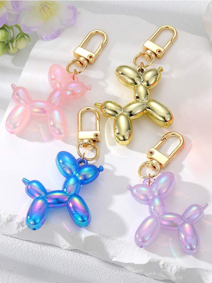 1pc Colorful Balloon Dog Shaped Keychain Purse And Wllet Keychain Pendent Bag Decoration Puppy Pe... | SHEIN