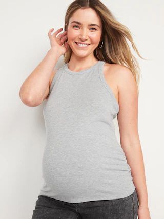 Maternity UltraLite All-Day Rib-Knit Racerback Tank Top | Old Navy (US)