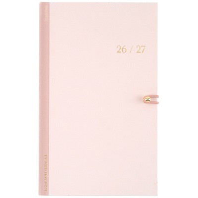 Sugar Paper Essentials 4.875"x7.875" Small Casebound 2026-2027 Weekly/Monthly with Bungee Pink | Target