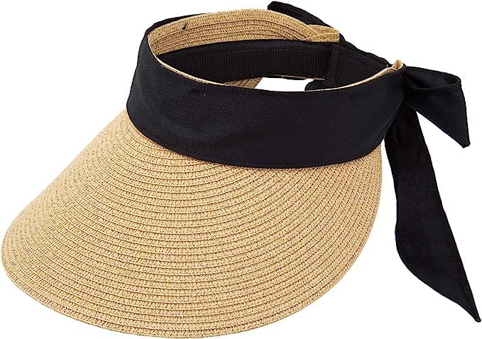 Naforet Women's Wide Brim Sun Visor Hat Adjustable, Packable, Comes in Two Sizes, Designed in Kor... | Amazon (US)