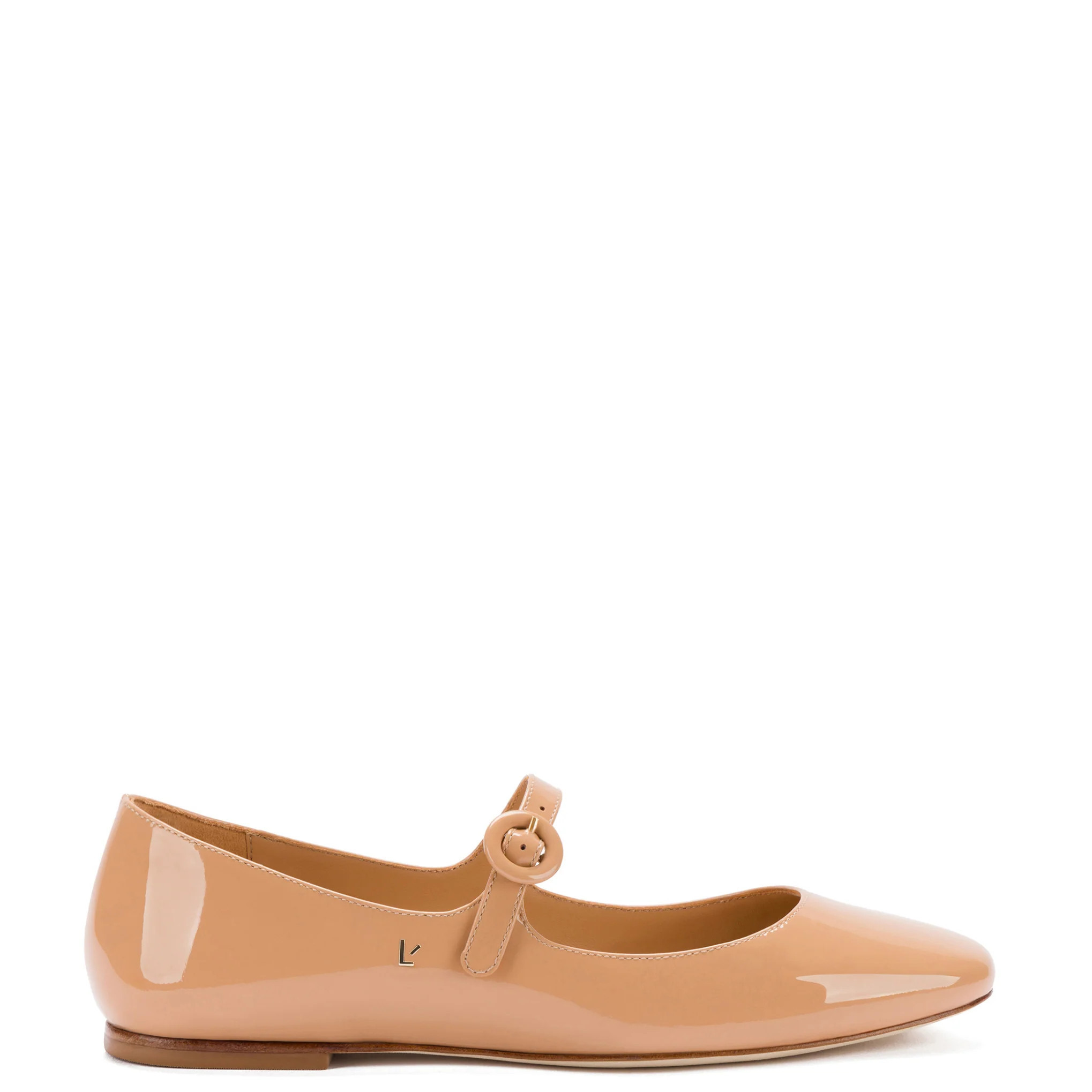 Blair Ballet Flat In Tan Patent Leather | Larroude