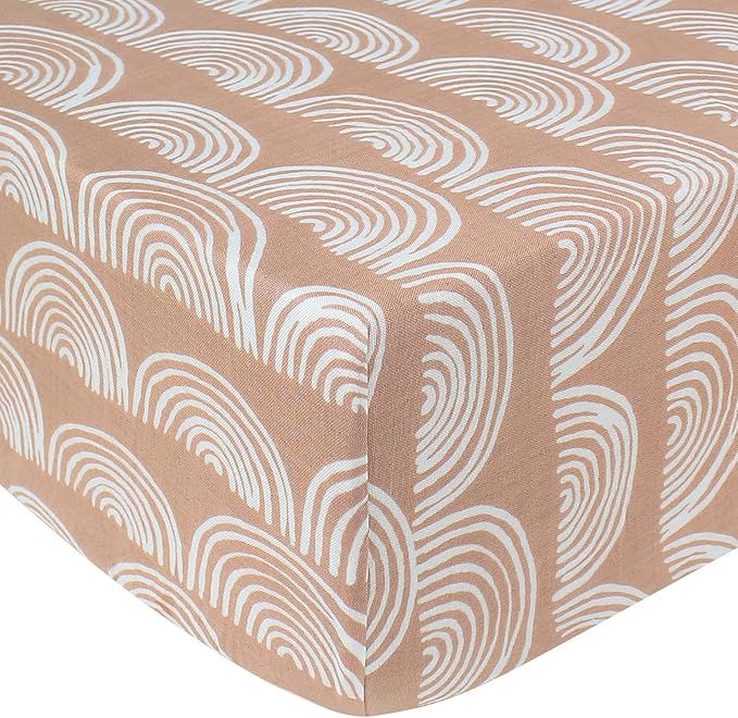 LifeTree Crib Sheets for Baby Boys Girls - Rainbows Print Bamboo Cotton Muslin Fitted Crib Sheets... | Amazon (US)