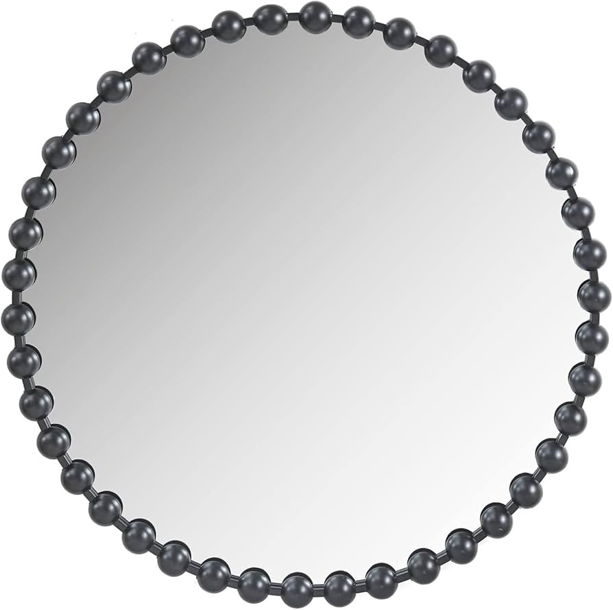 MADISON PARK SIGNATURE Wall Décor Marlowe Metal Spherical Frame Round Mirror for Living Room - H... | Amazon (US)