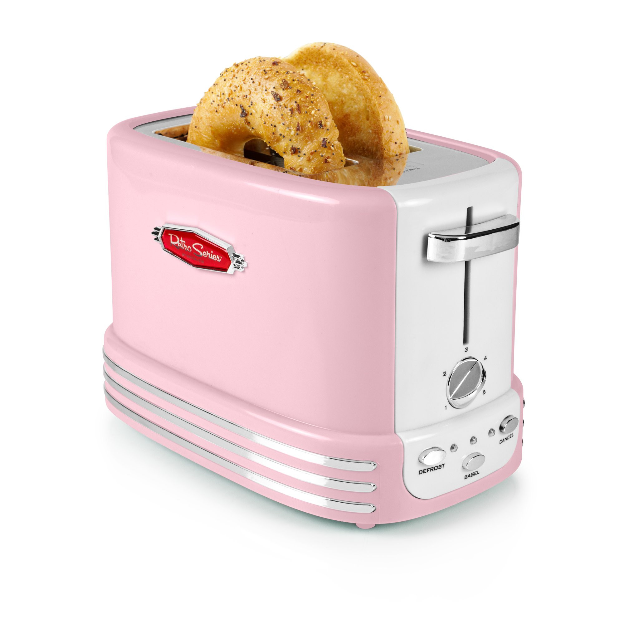 Nostalgia RTOS200PK Retro 2-Slice Bagel Toaster, Pink - Walmart.com | Walmart (US)