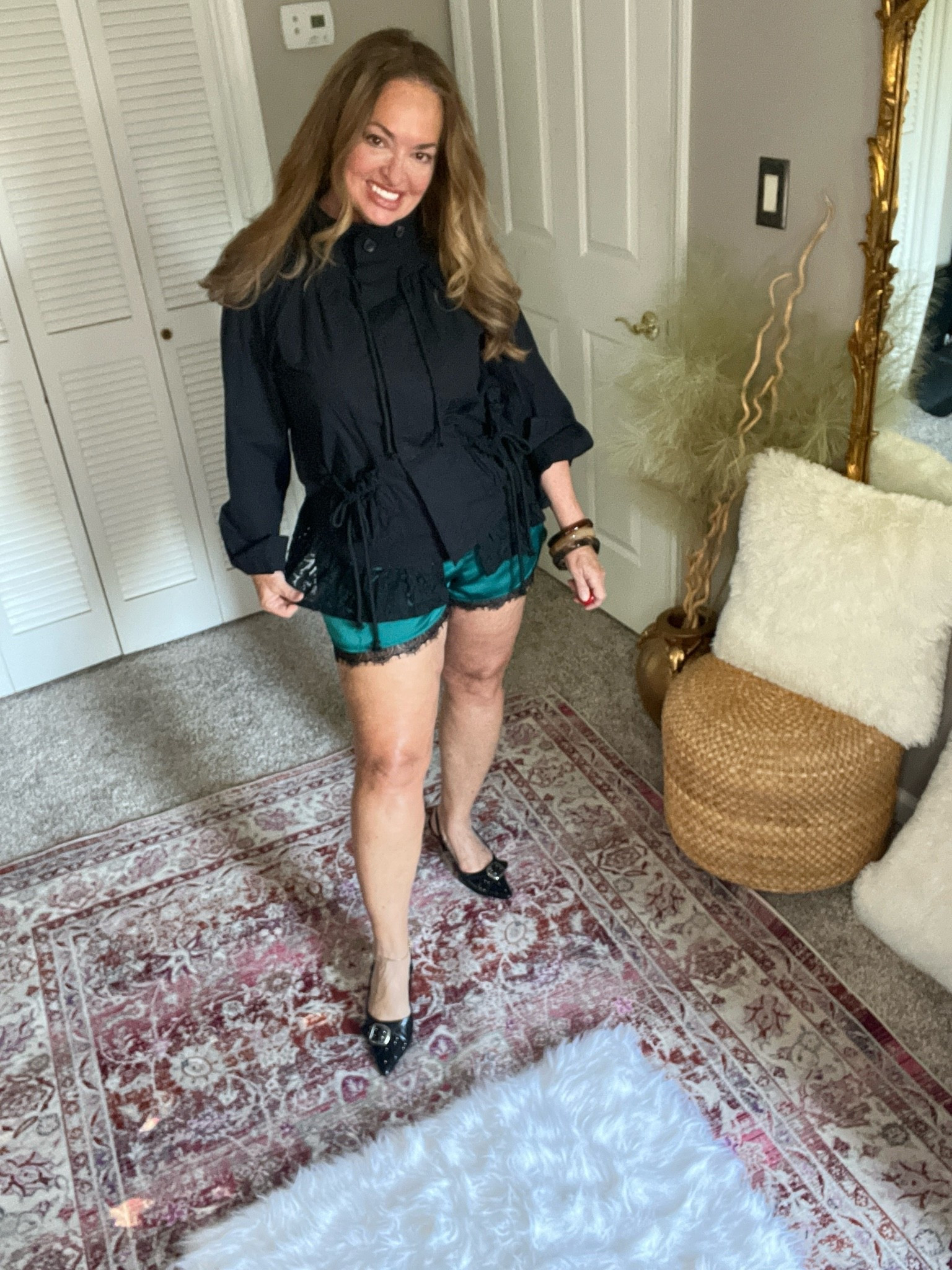 Date night approved. Lace shorts and lace jacket for Fall.

#LTKootd #LTKgrwm #LTKSeasonal