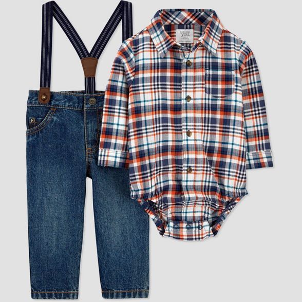 Baby Boys' Plaid Denim Top & Bottom Set - Just One You® made by carter's | Target