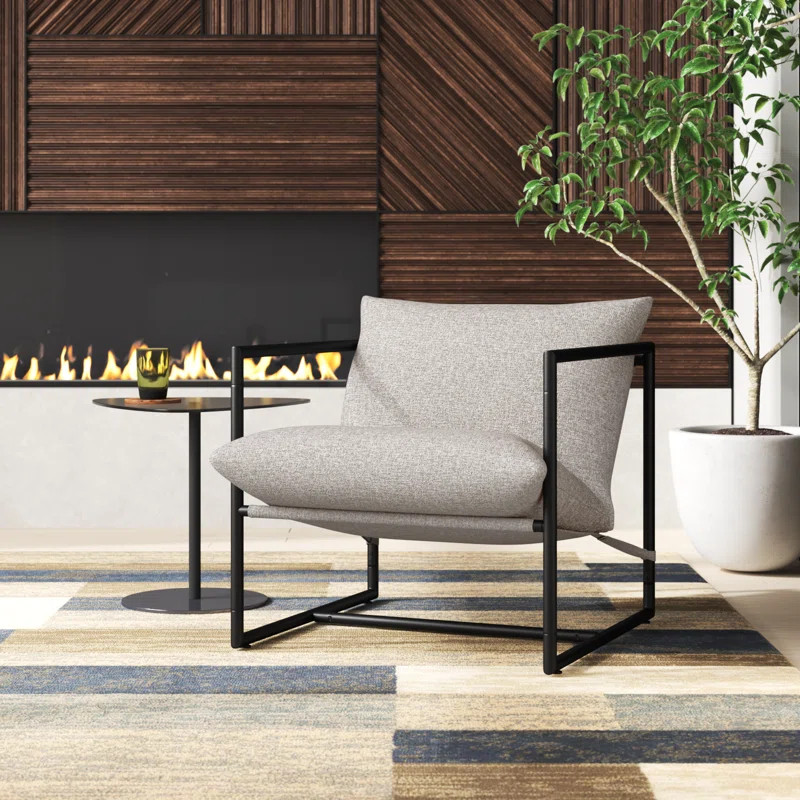 Reagle Modern Metal Framed Sling Accent Chair | Wayfair North America
