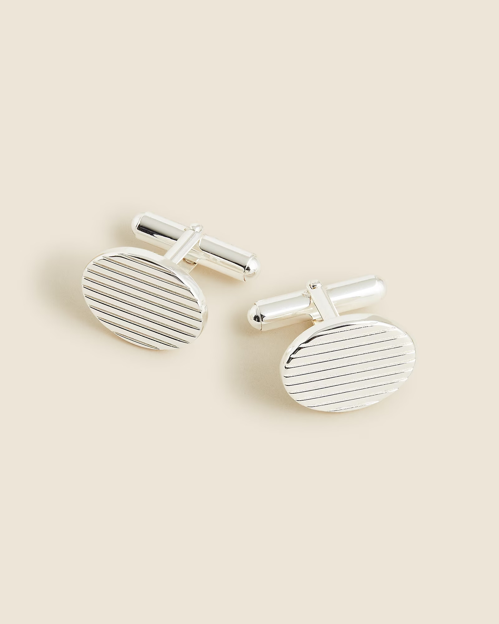 Sterling silver oval cuff links | J. Crew US