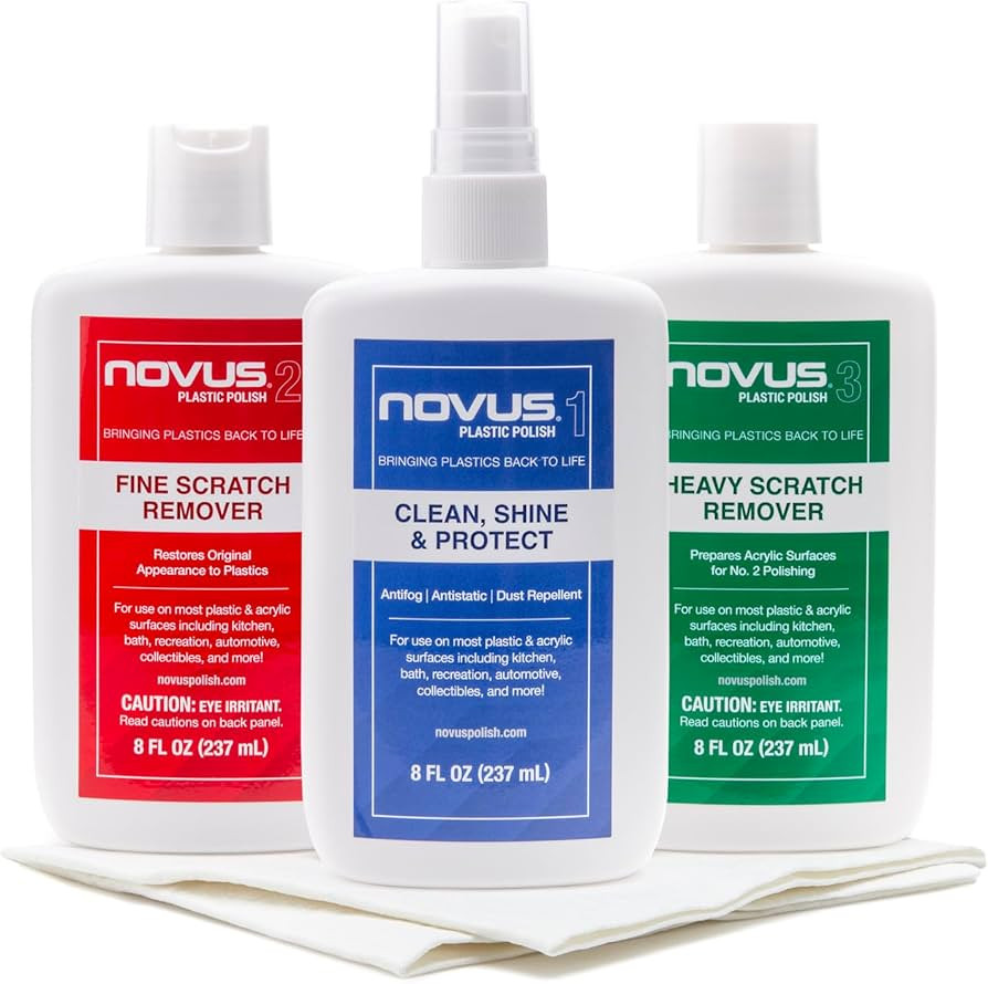 NOVUS-PK1-8 | Plastic Clean & Shine #1, Fine Scratch Remover #2, Heavy Scratch Remover #3 and Pol... | Amazon (US)