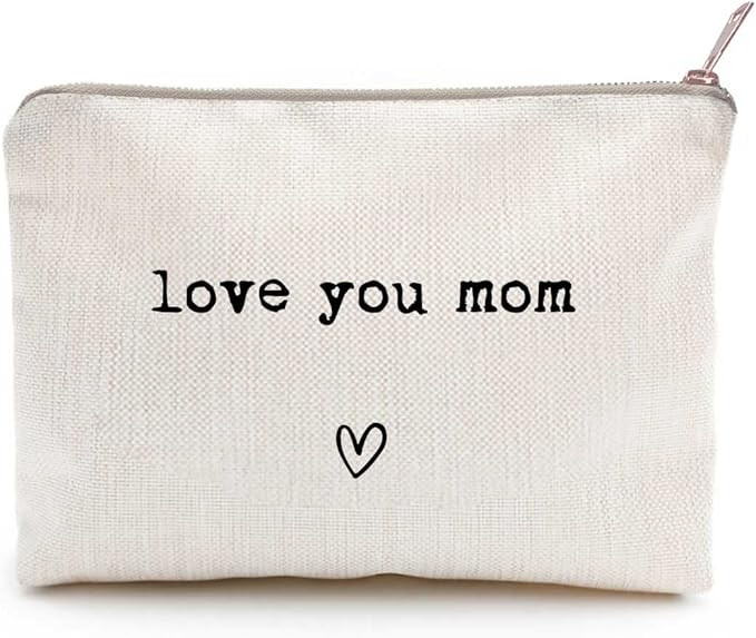 Love You Mom, Mom Gift, Makeup Bag, Best Mom Ever, Mom Gift From Daughter, Best Mom Ever Bag, Cos... | Amazon (US)