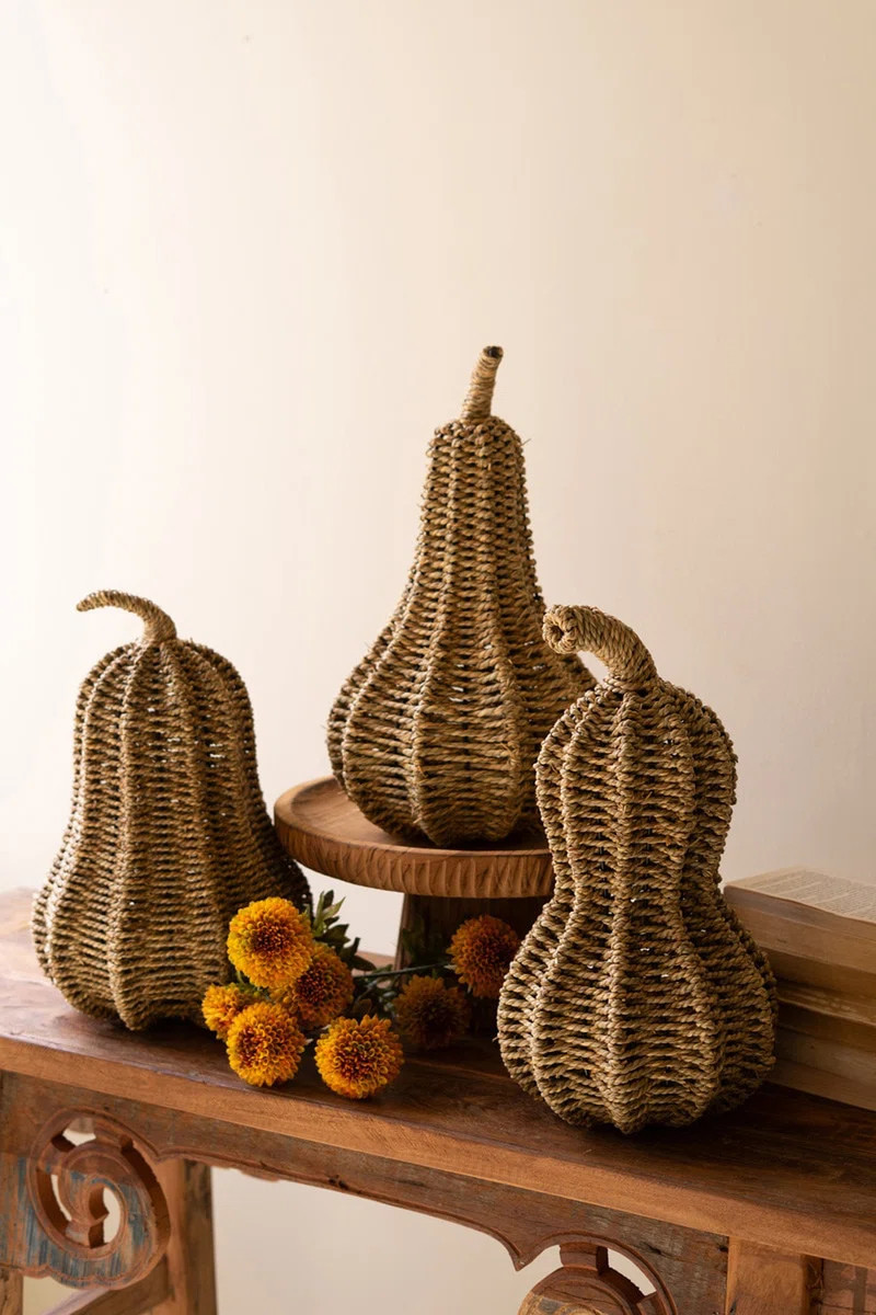 Decorative Vine Gourds \u2013 16"H Handcrafted Set of 3 (Set of 3) | Wayfair North America