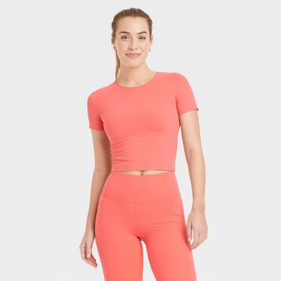Women's Everyday Soft Cropped Short Sleeve T-Shirt - All In Motion™ | Target