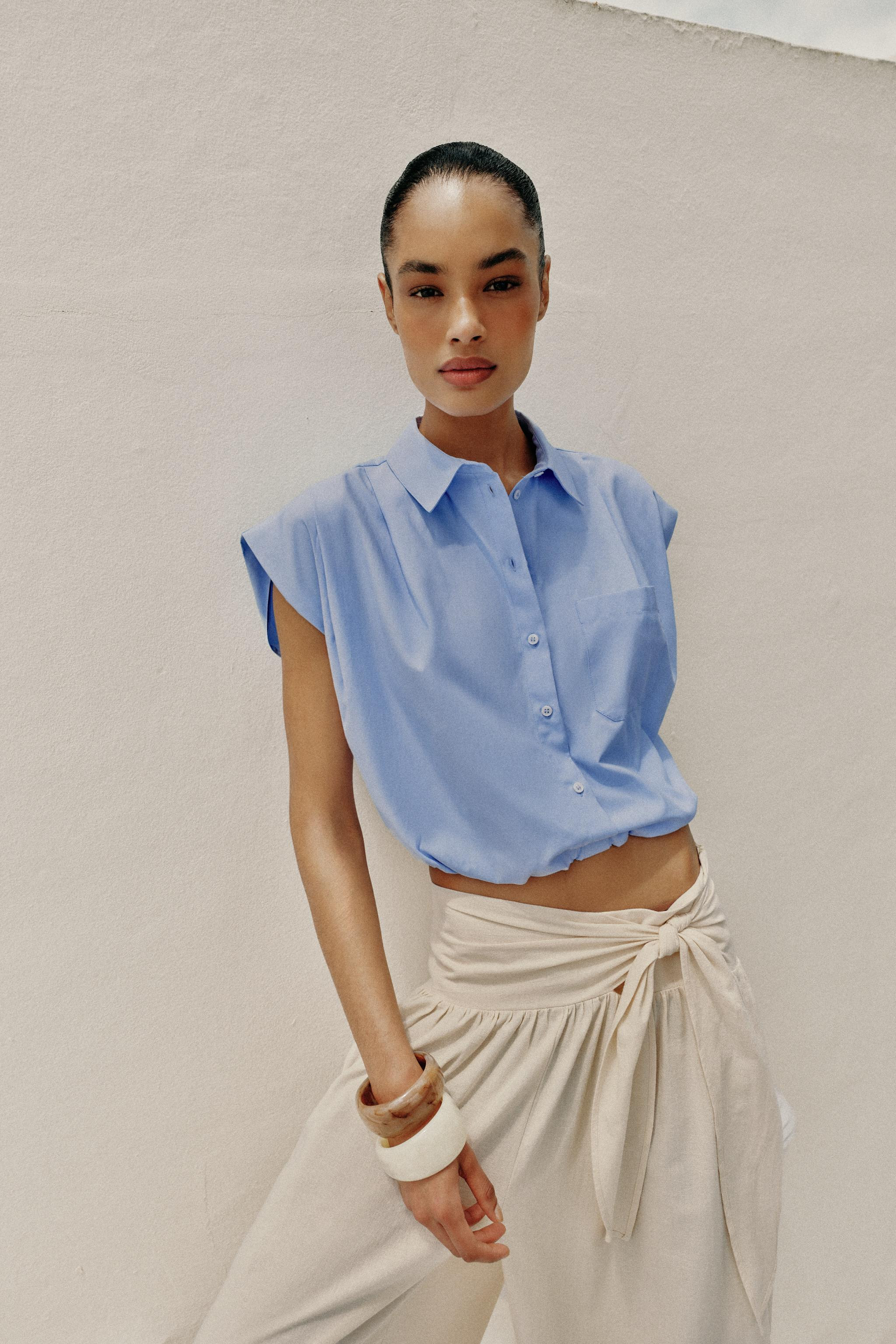 BALLOON CROPPED SHIRT | Zara US