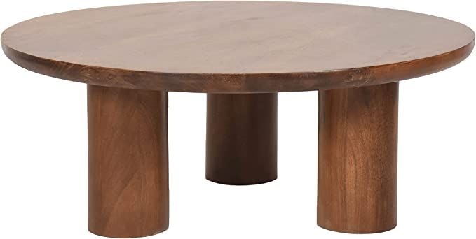 Sagebrook Home Brown 13" H Scandinavian Coffee Table with Brown Finish Mango Wood Construction an... | Amazon (US)