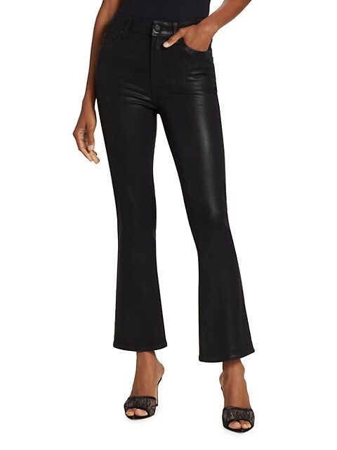 Paige Claudine Faux Leather Flare Ankle Pants | Saks Fifth Avenue