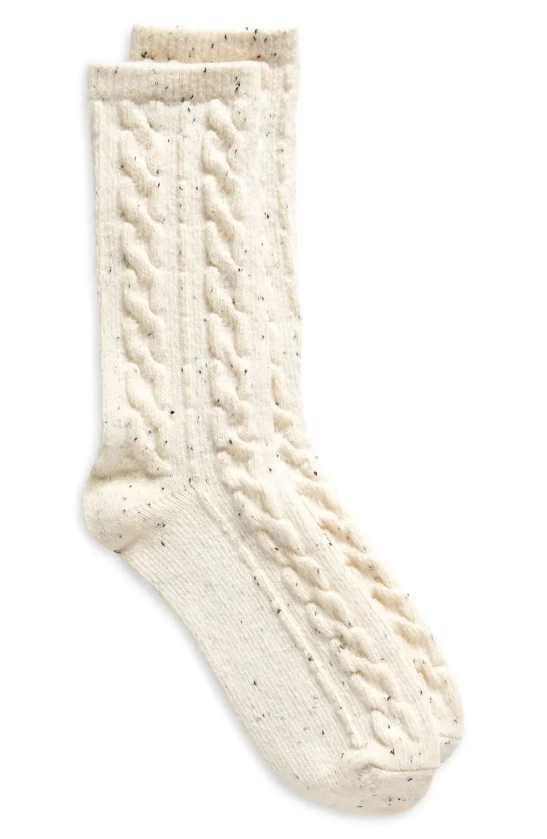 Speckled Cable Crew Socks | Nordstrom