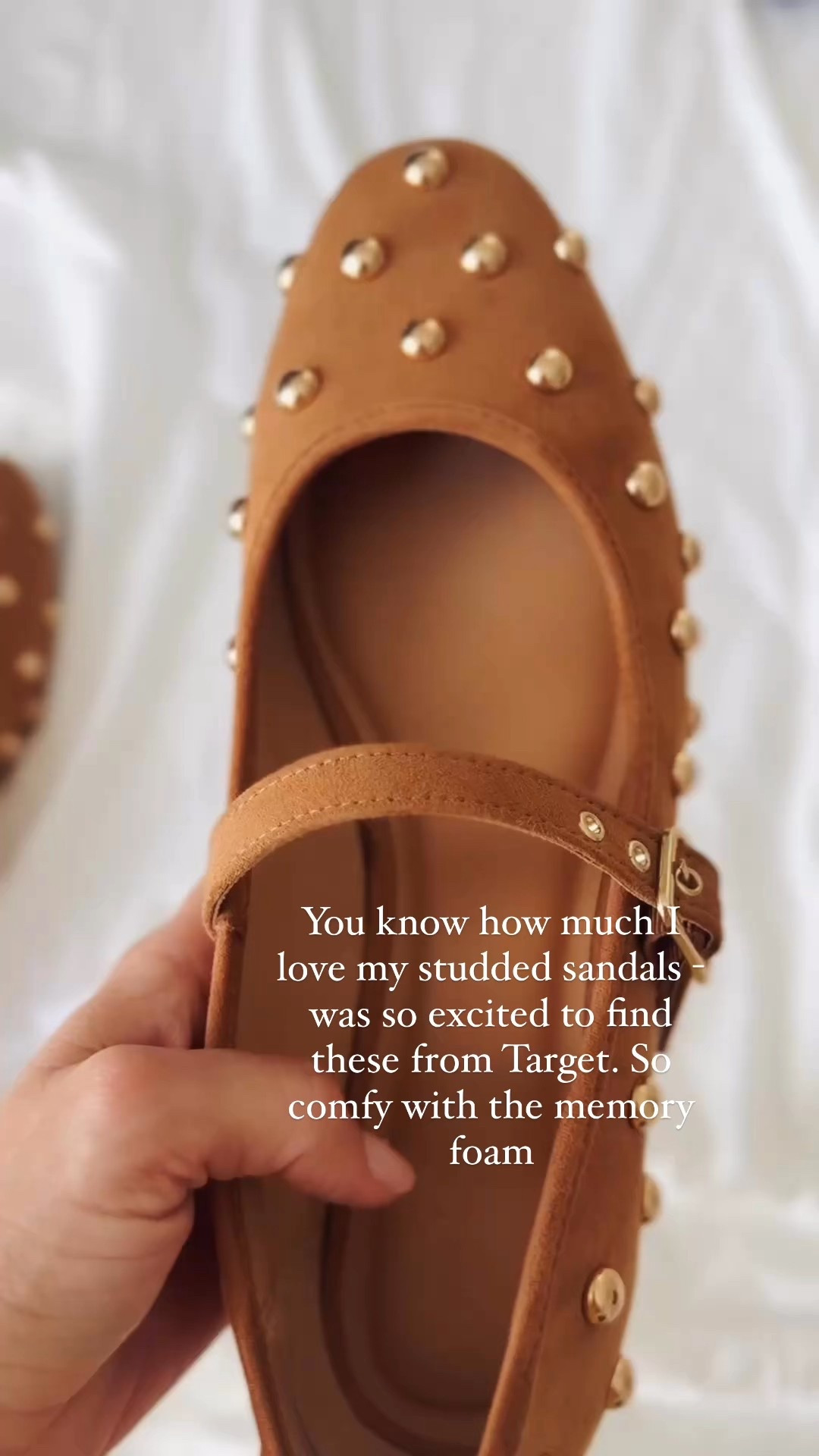 You know how much I love my studded sandals from Target. Love these studded flats. So comfy with the memory foam. I’m really loving how comfy target shoes are now 

#LTKShoeCrush #LTKItBag #LTKFindsUnder50
