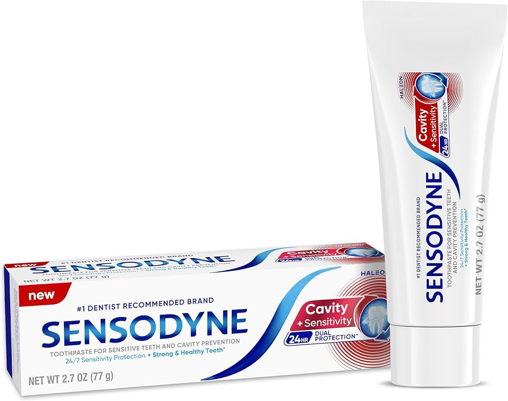 Sensodyne Cavity + Sensitivity Toothpaste, Fluoride Toothpaste for Sensitive Teeth and Cavity Pro... | Amazon (US)