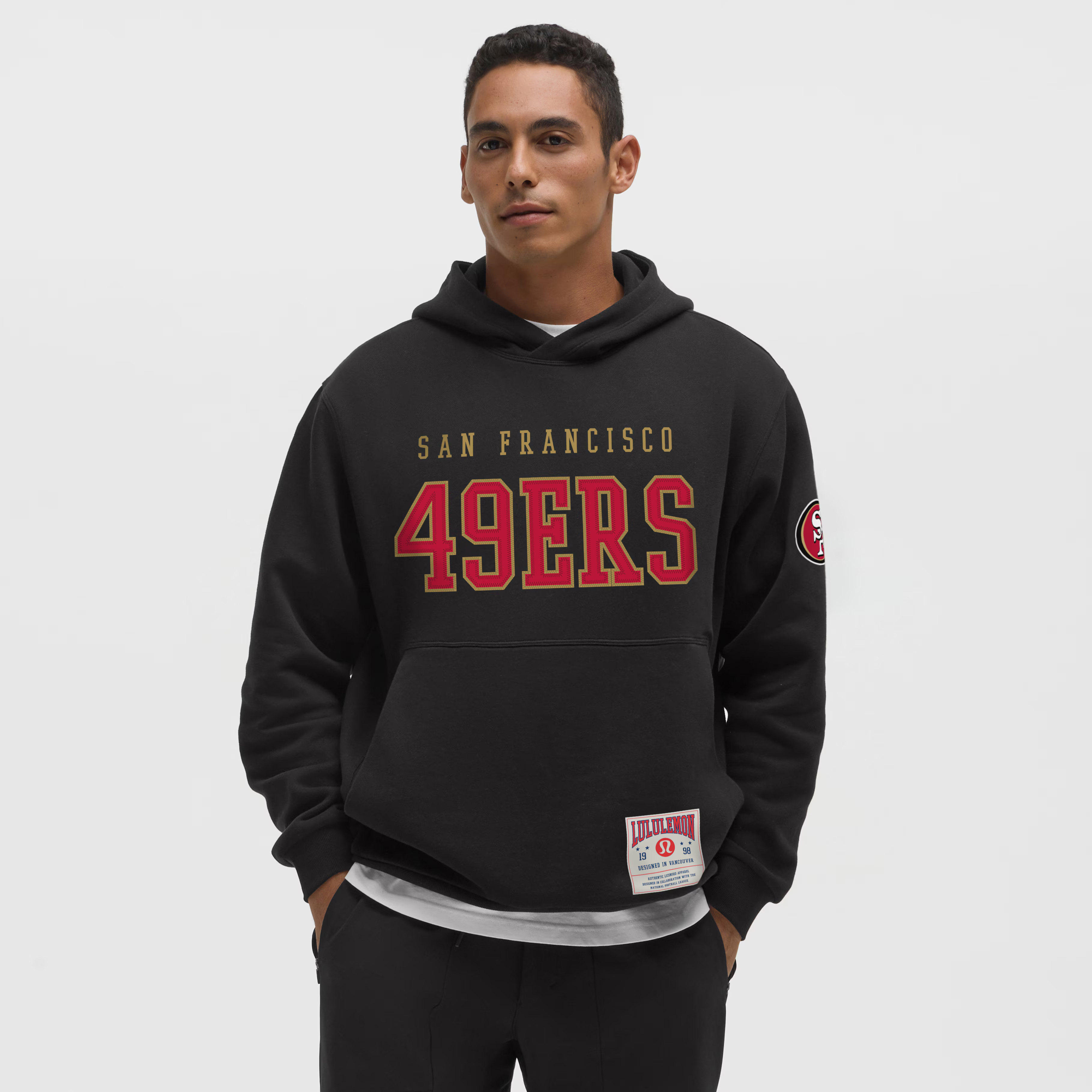 San Francisco 49ers lululemon Steady State Pullover Hoodie - Black | Fanatics