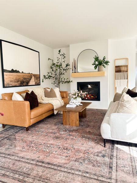 Family room neutral modern design — love this rug for spring! Color is Rowan Stone & Soft Clay



#LTKhome #LTKstyletip