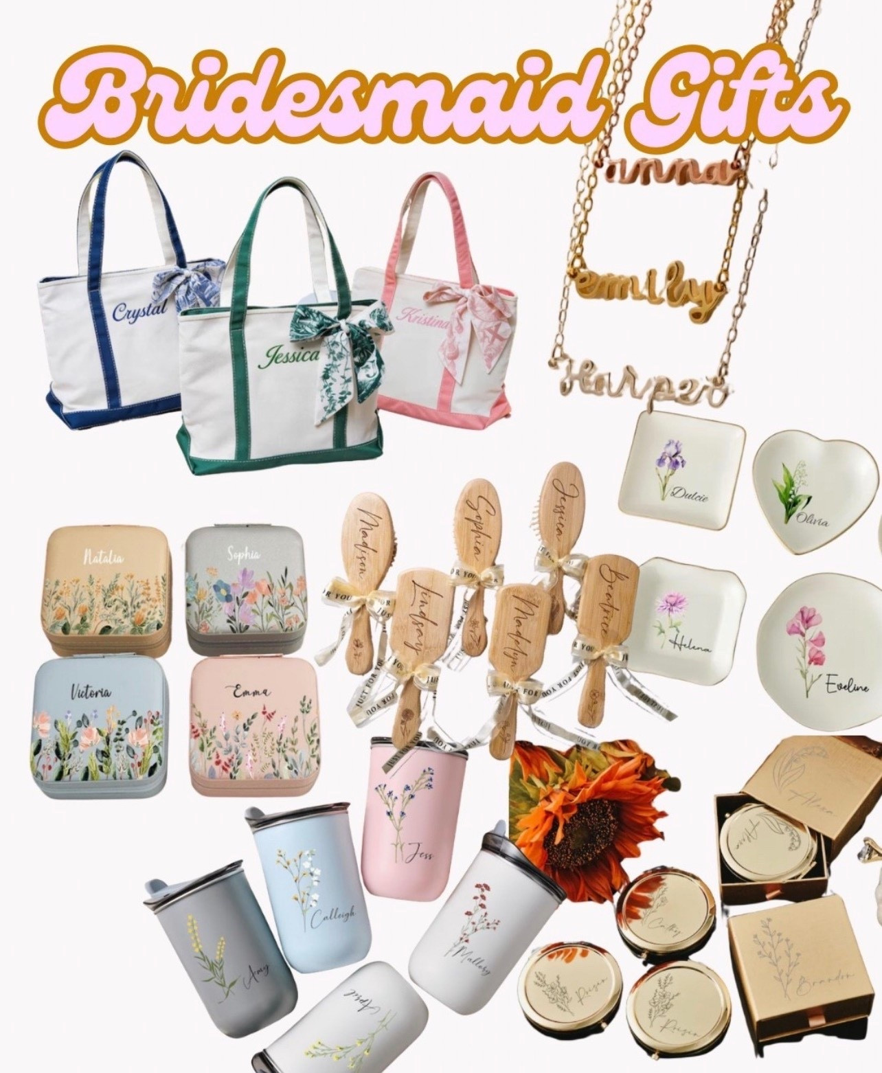 Bridesmaid gifts wedding favors personalized gifts graduation gifts gifts for her personalized name necklace 

#LTKWedding #LTKSpringSale #LTKmomlife

#LTKdayinmylife #LTKWedding #LTKootd