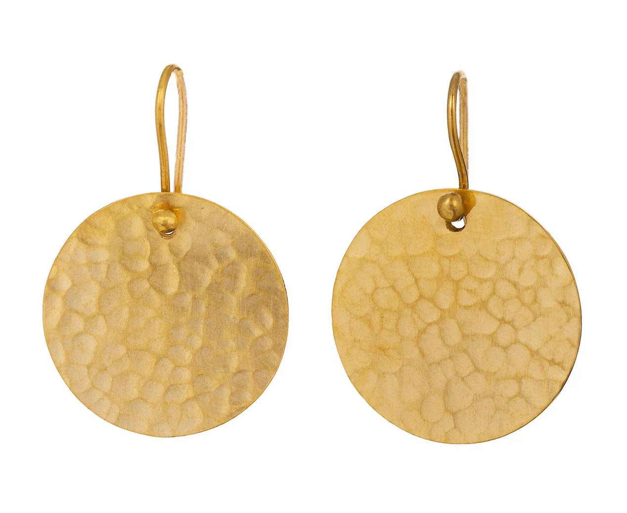 Hammered Disc Drop Earrings | TWIST