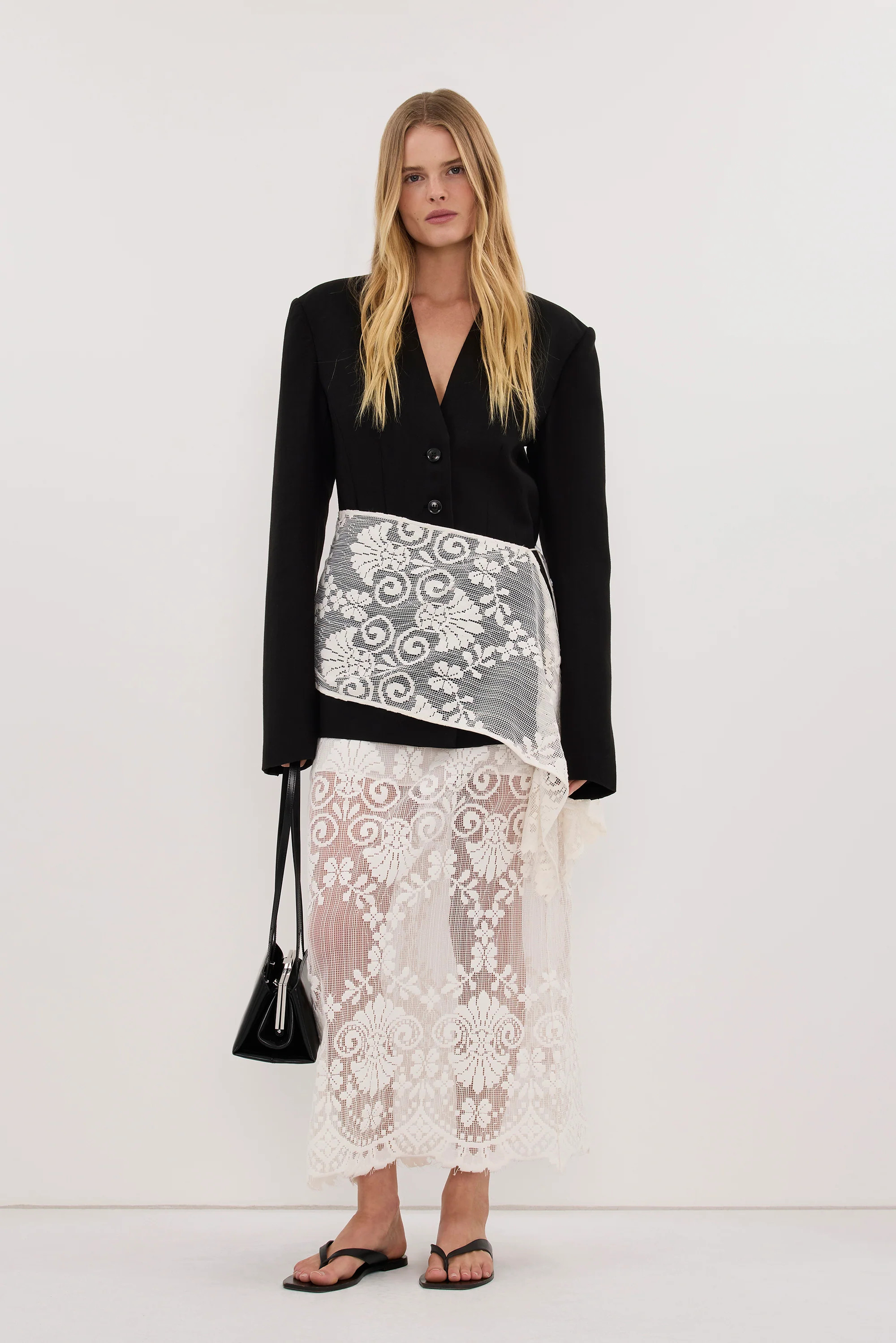 REINA IVORY LACE SCARF | DISSH