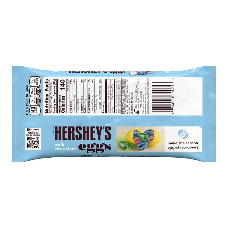 Hershey's Milk Chocolate Eggs Easter Candy, Bag 9 oz | Walmart (US)