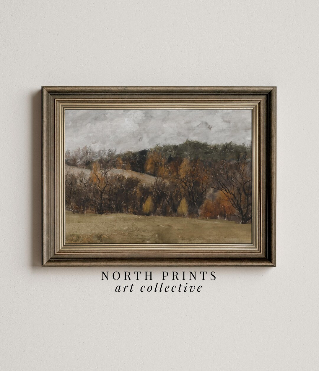 Rustic Autumn Country Landscape PRINTABLE Vintage Art Lodge Wall Decor Downloadable Print North P... | Etsy (US)