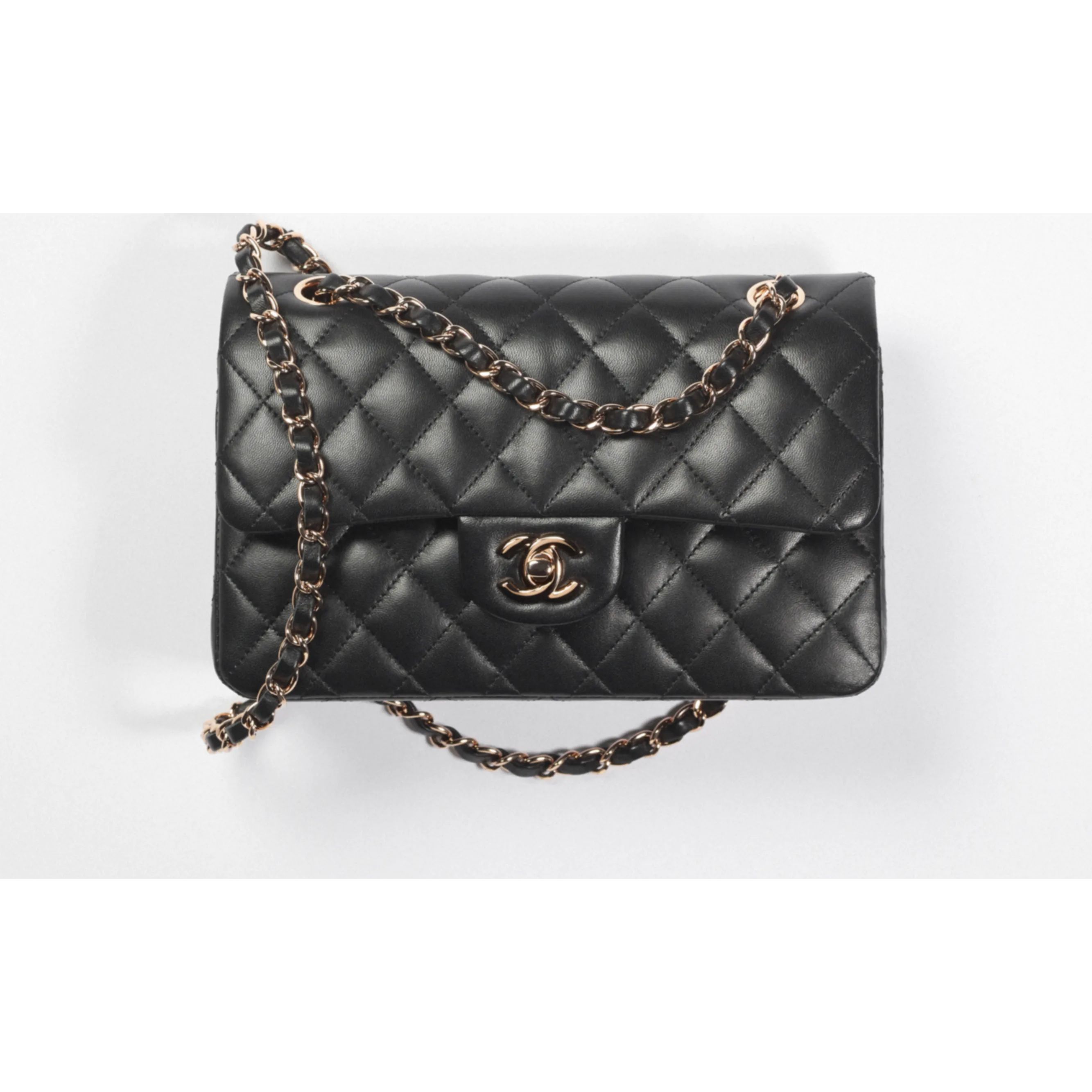 Small Classic Handbag - Lambskin & pink gold-tone metal — Fashion | CHANEL | Chanel, Inc. (US)