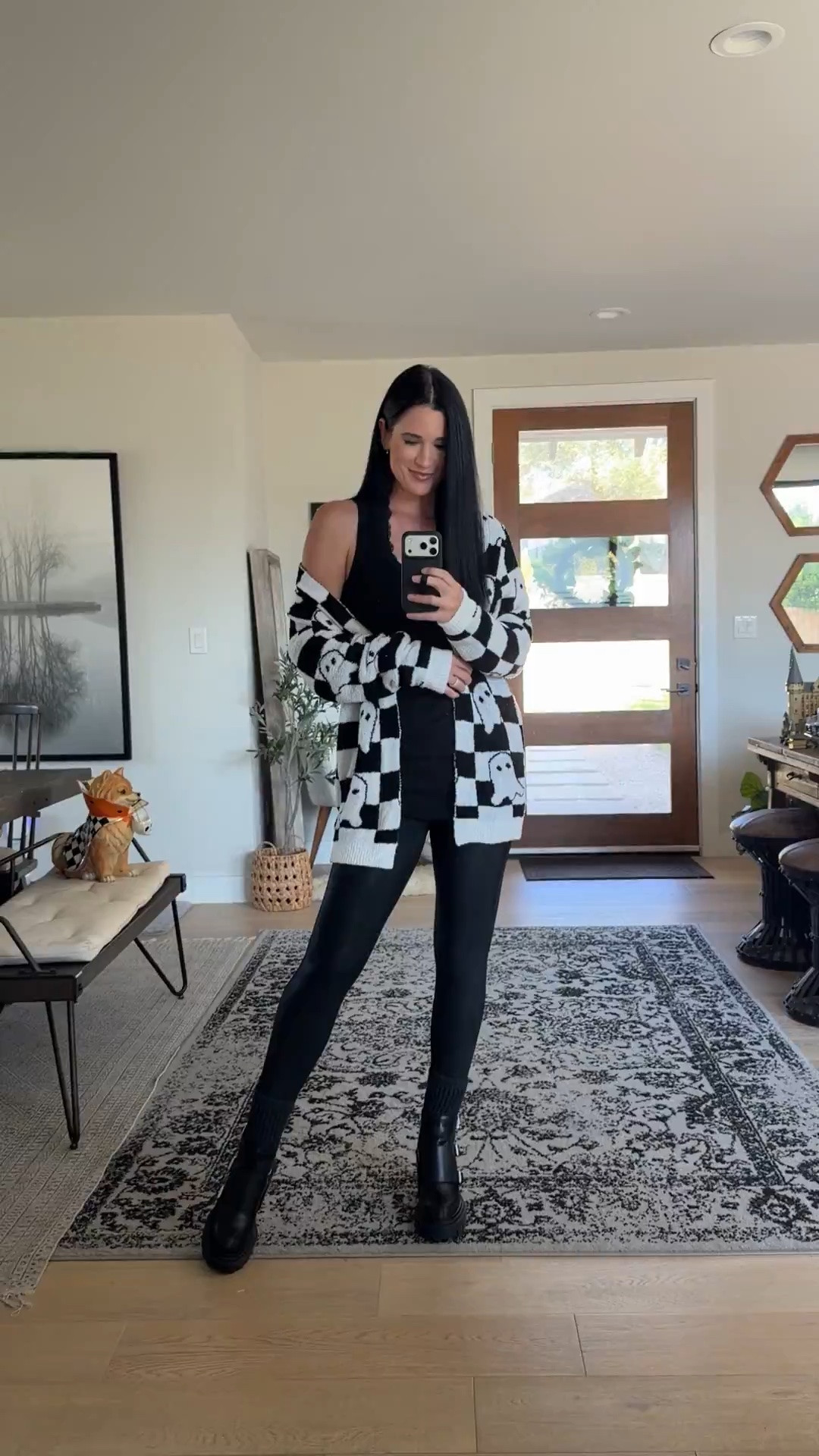 The cutest little ghost cardigan! My SPANX faux leather leggings are still on major sale. I’m in a small. Use code dtkxspanx for 15% off anything full price!

#LTKSeasonal #LTKSaleAlert