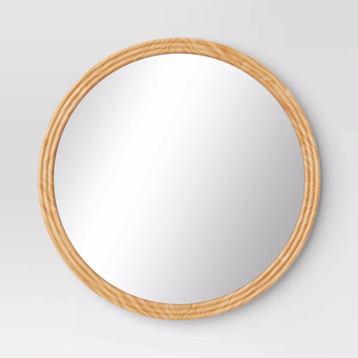 28" Round Fluted Circle Wall Mirror Natural - Threshold™ | Target