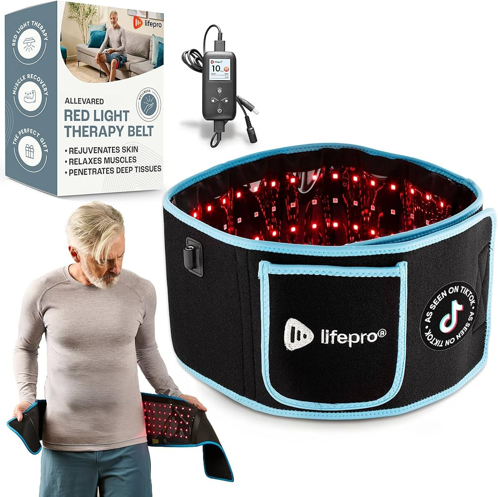 Lifepro Red Light Therapy Belt - 660nm & 850nm Near Infrared & Red Light Therapy for Body, Relaxi... | Amazon (US)