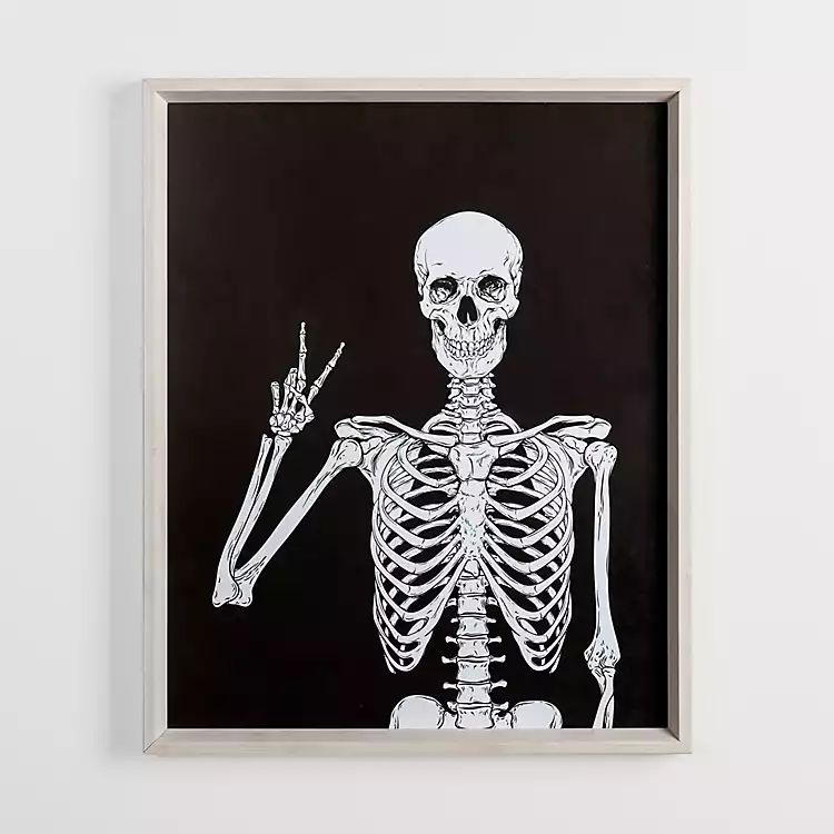 Black and White Peace Skeleton Wall Plaque | Kirkland's Home