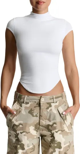 Naked Wardrobe Smooth Mock Neck Crop Top | Nordstrom | Nordstrom