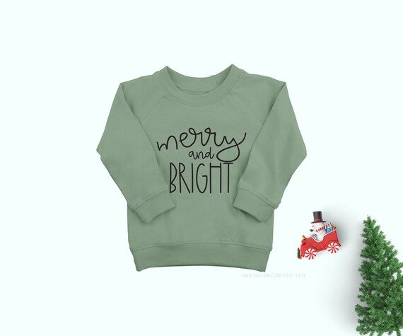 MERRY AND BRIGHT - Kids Christmas Shirt - Toddler - Boy - Girl - Baby - Gender Neutral - Christma... | Etsy (US)