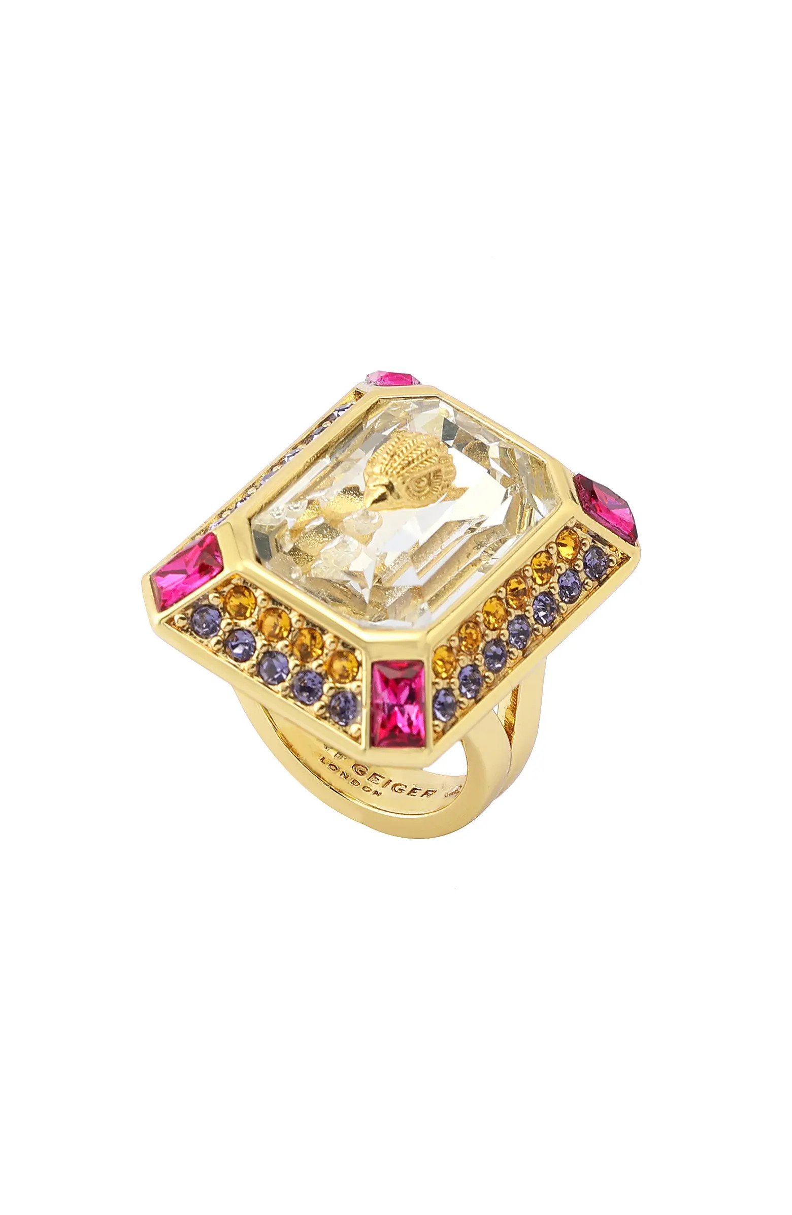 Kurt Geiger London Stone Enamel Cocktail Ring | Nordstrom | Nordstrom