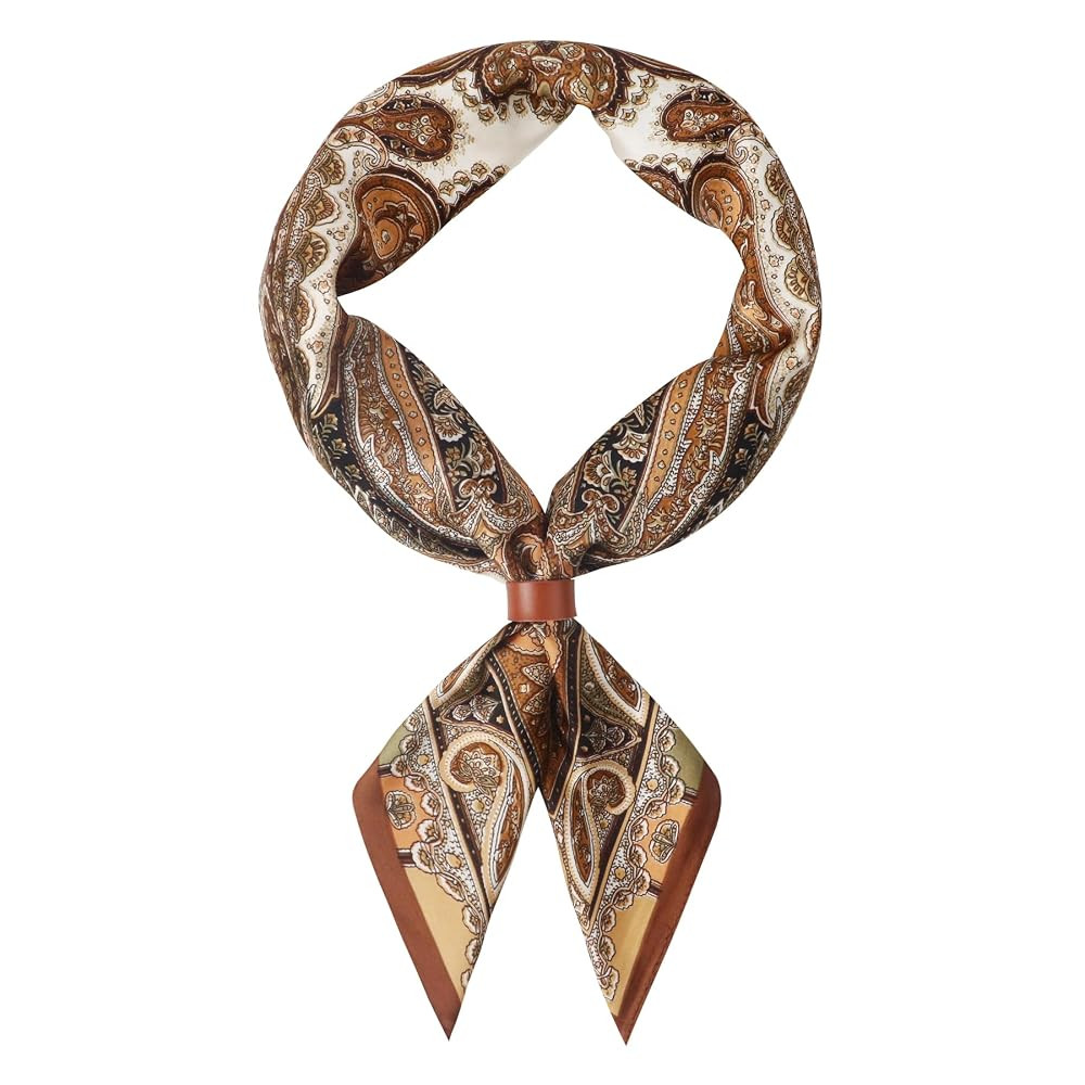 27.5 Inches Square Silk Feeling Neck Scarf for Men Necktie Silk Bandanas Pocket Square Cowboy Sca... | Amazon (US)