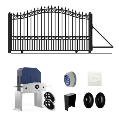 Automated Steel Sliding Driveway Gate and Gate Opener Complete Kit – LONDON Style | Wayfair North America