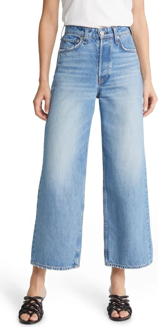 rag & bone Maya High Waist Wide Leg Ankle Jeans | Nordstrom | Nordstrom